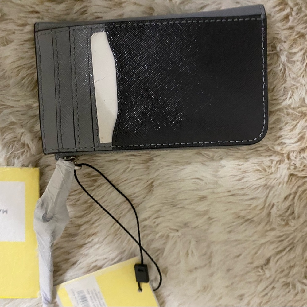 NWT Marc Jacobs Utility Snapshot Slim Bifold Wallet Wolf Grey - Picture 5 of 8
